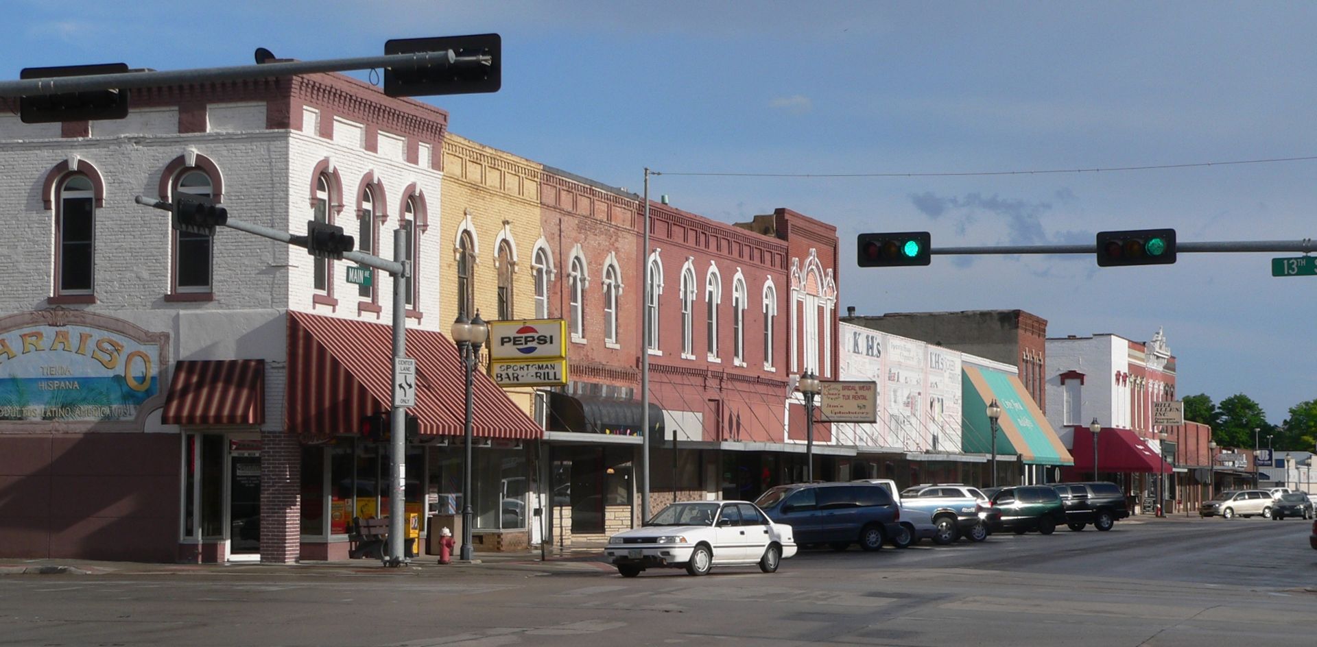 Crete, NE skyline and downtown view near Downtown Crete