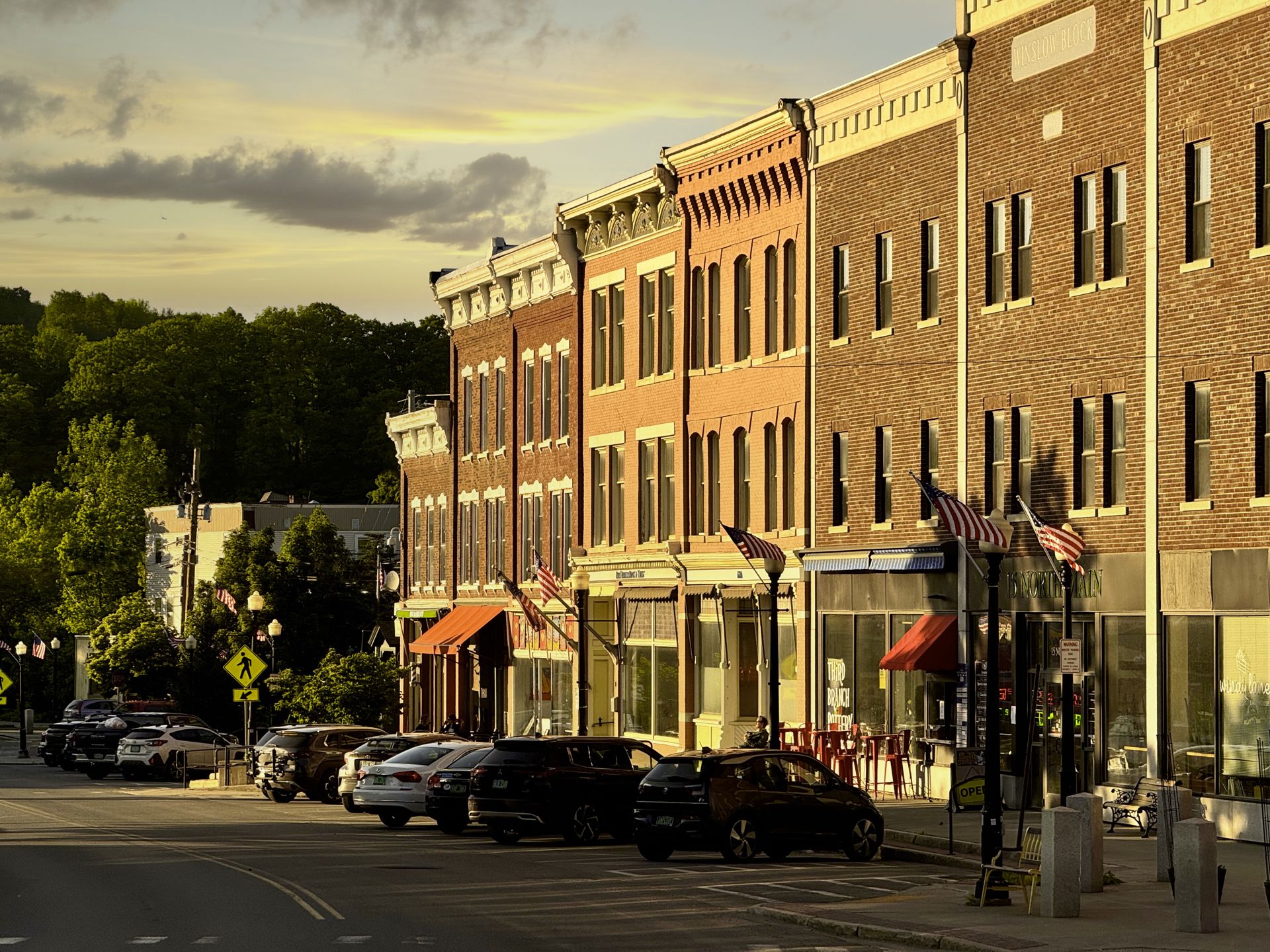 Randolph, VT skyline and downtown view near Randolph Village