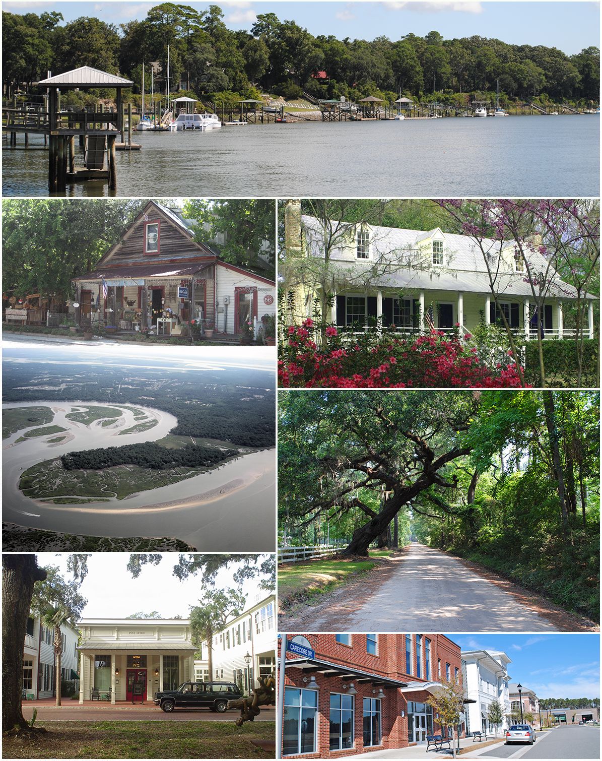 Bluffton, SC skyline and downtown view near Old Town Bluffton