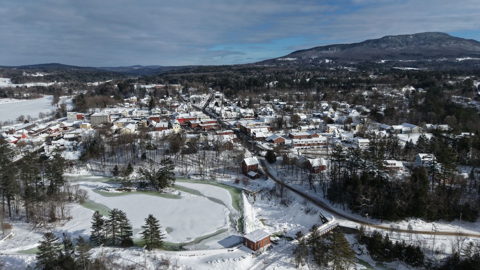 Morristown, VT skyline and downtown view near Downtown Morrisville