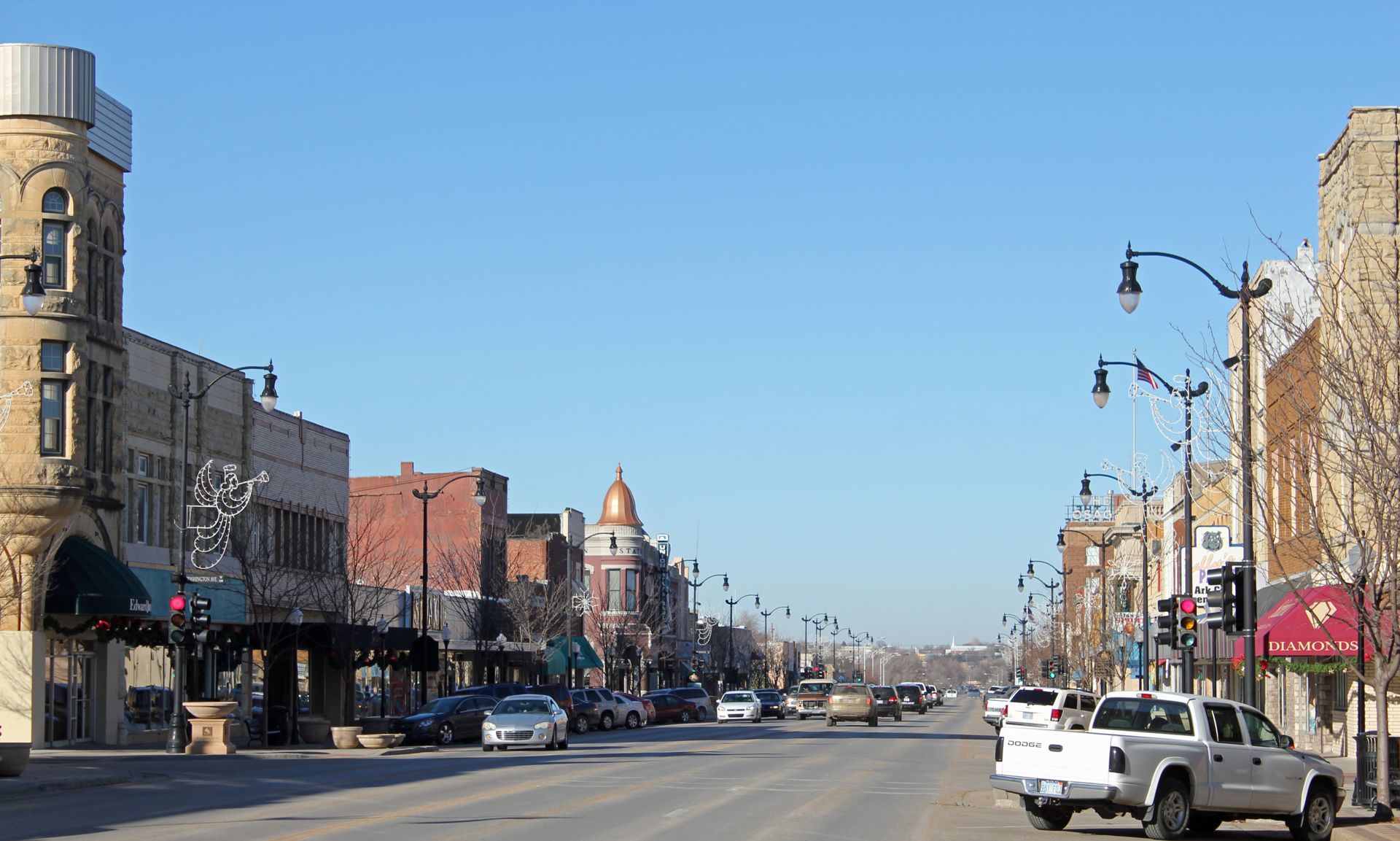Arkansas City, KS skyline and downtown view near Downtown Arkansas City