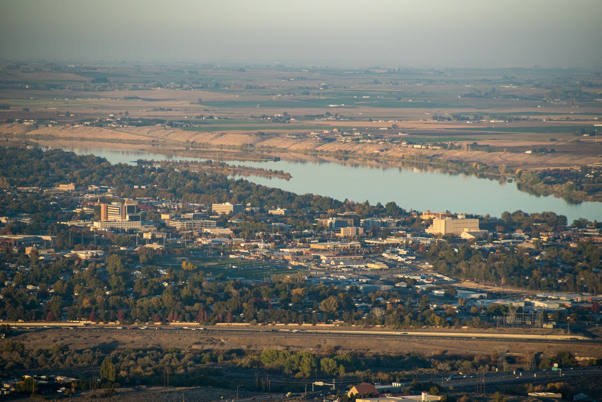 Richland, WA skyline and downtown view near Downtown Richland
