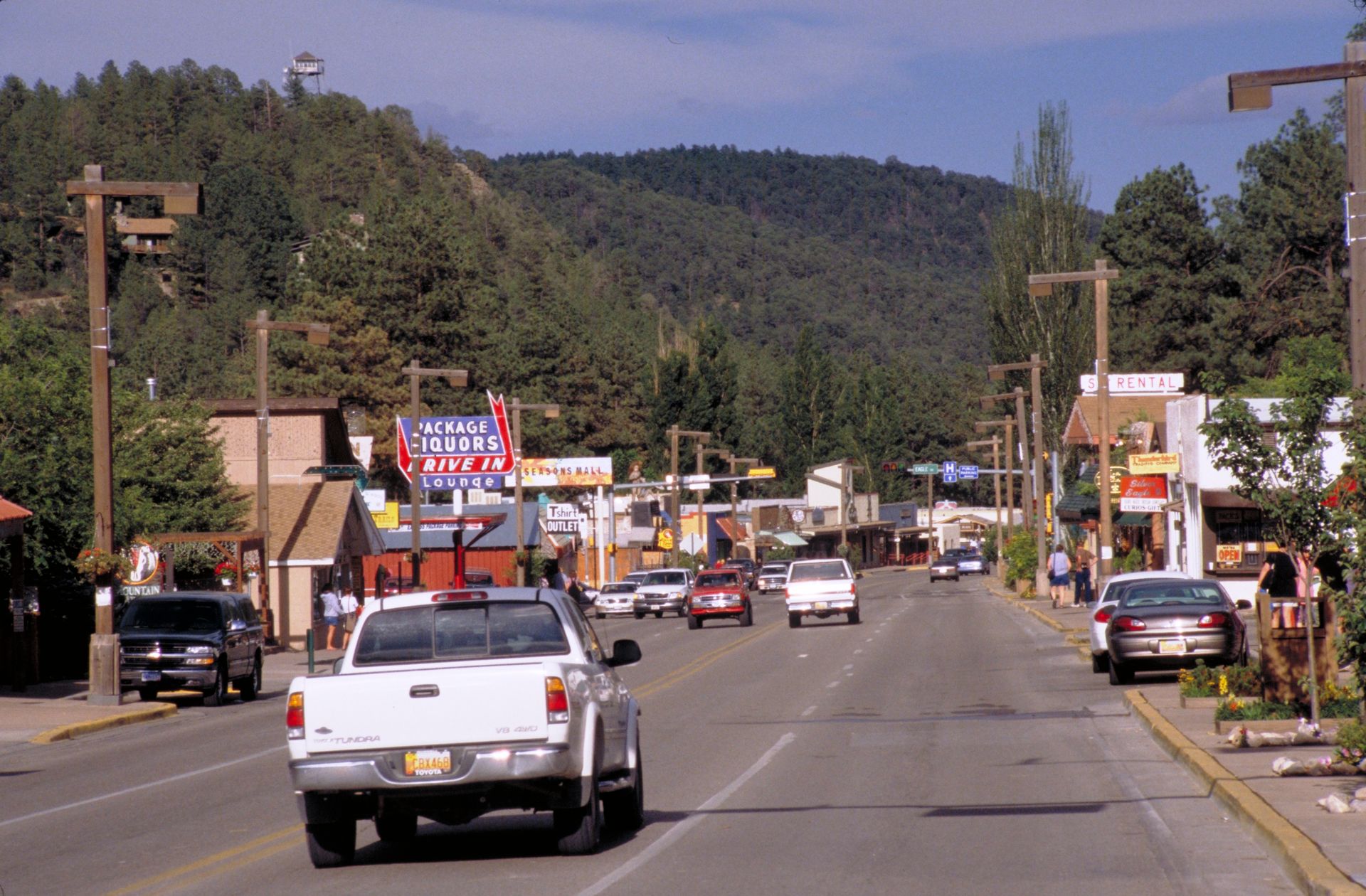 Ruidoso, NM skyline and downtown view near Midtown
