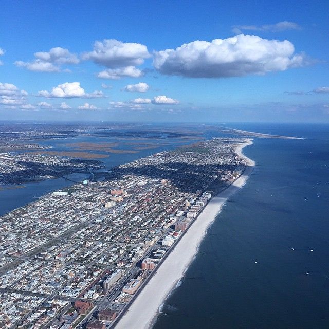 Long Beach, NY skyline and downtown view near West End