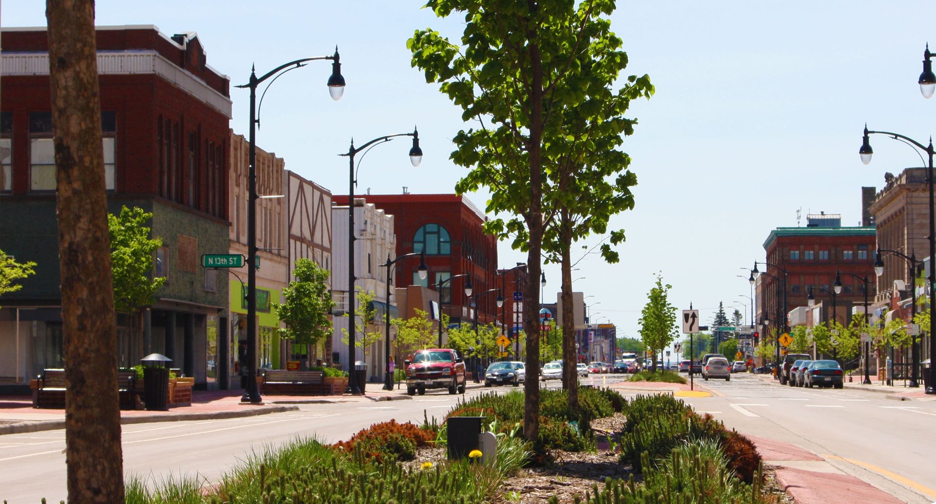Superior, WI skyline and downtown view near Downtown Superior