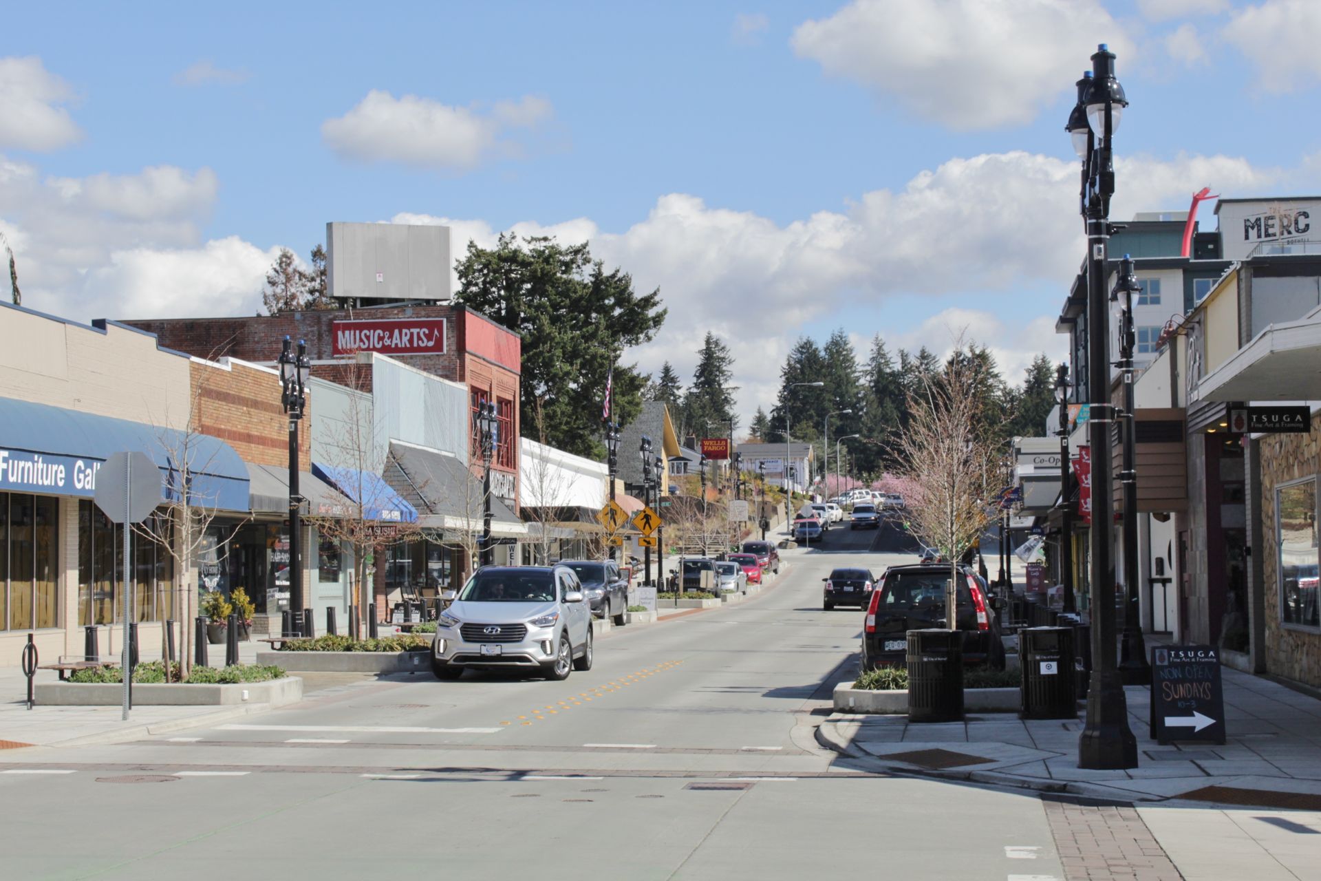 Bothell, WA skyline and downtown view near Downtown Bothell