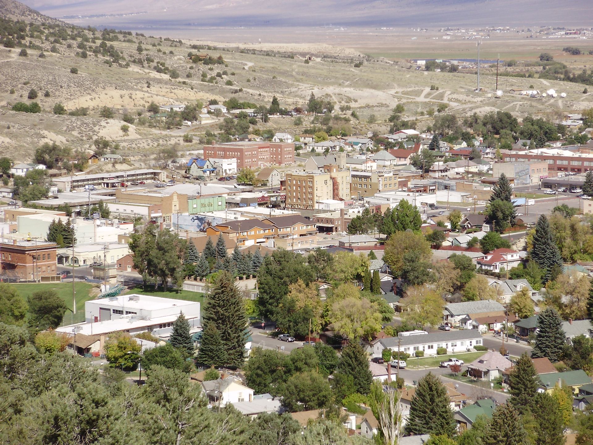 Ely, NV skyline and downtown view near Downtown Ely