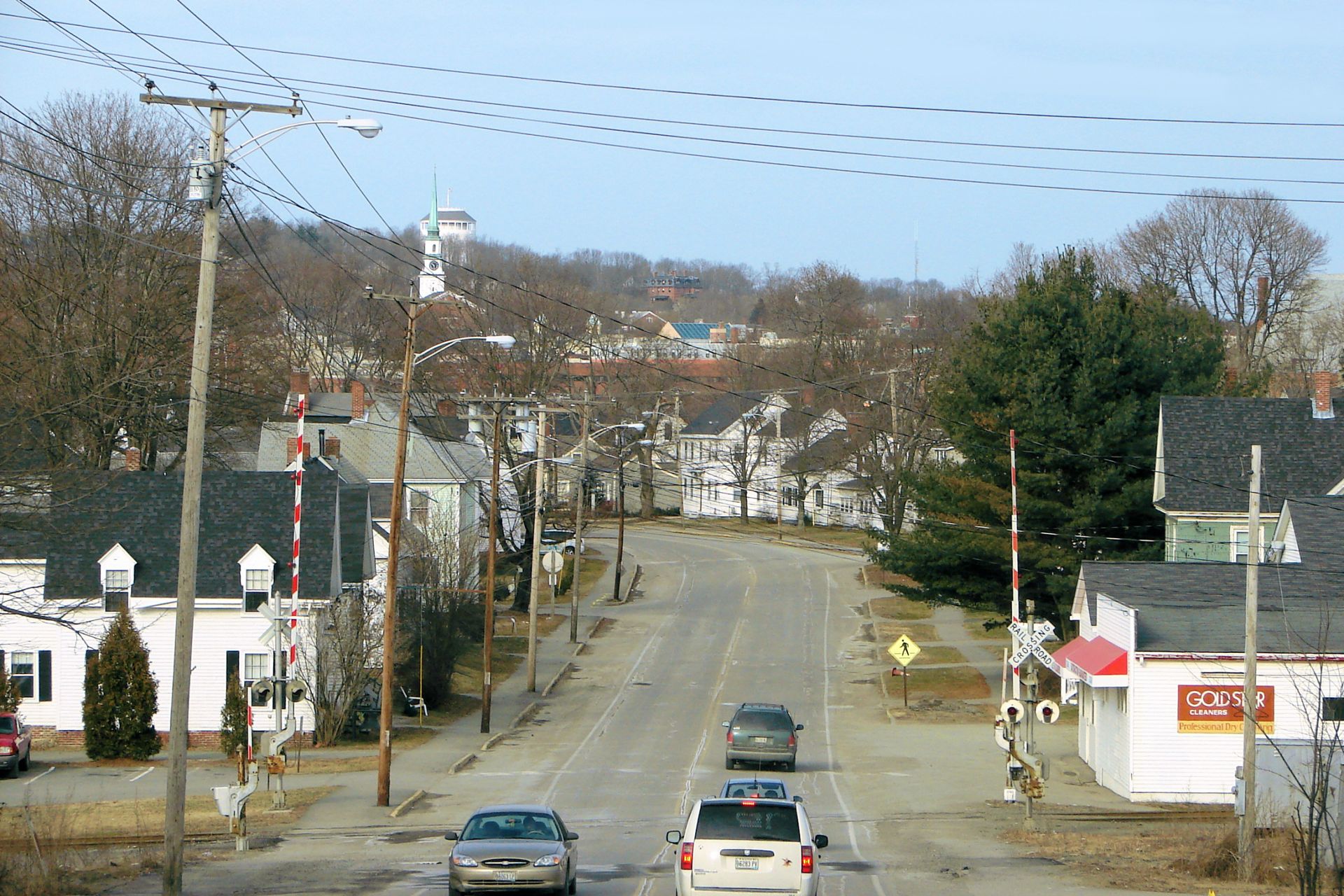 Brewer, ME skyline and downtown view near Downtown Brewer
