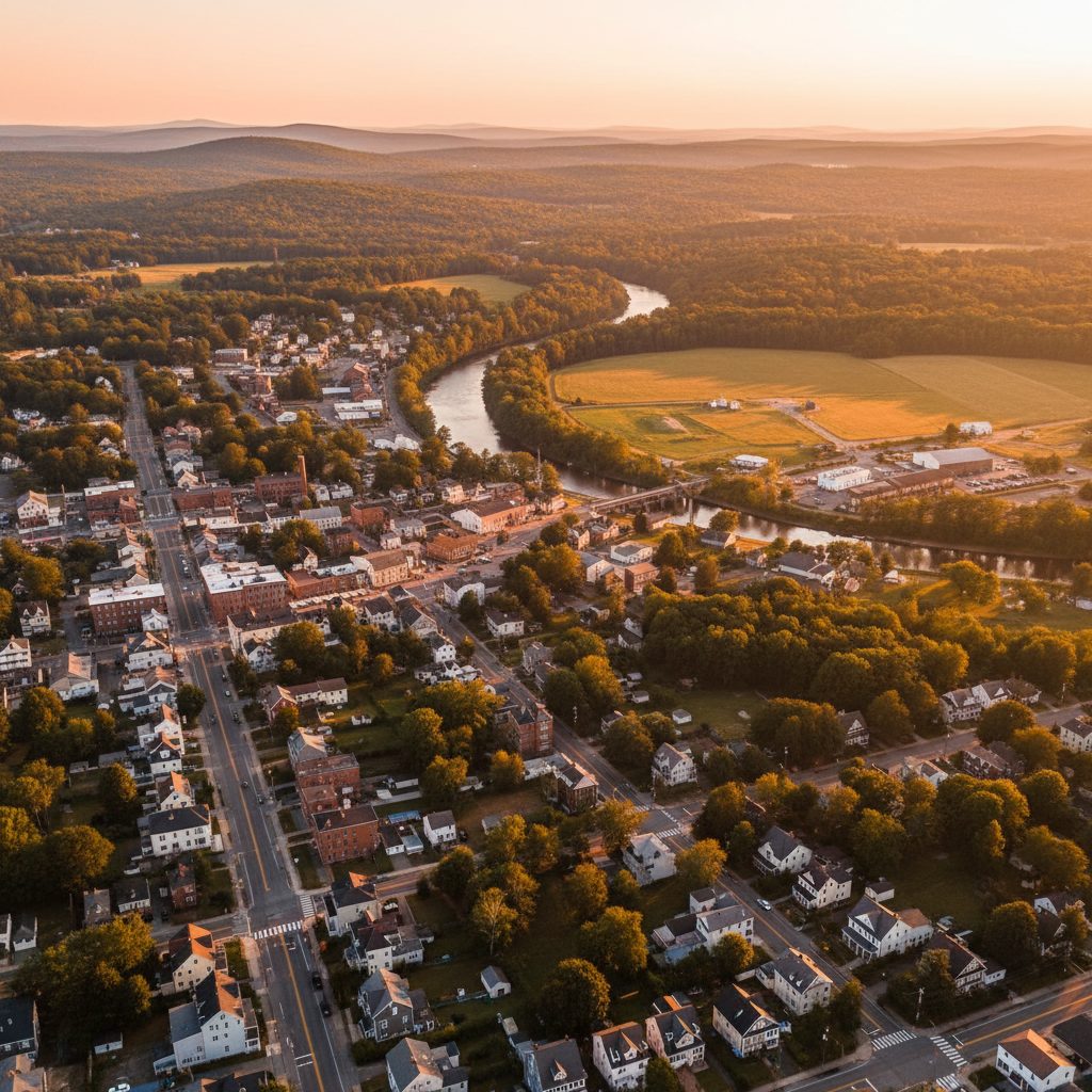 Somersworth, NH skyline and downtown view near Downtown Somersworth