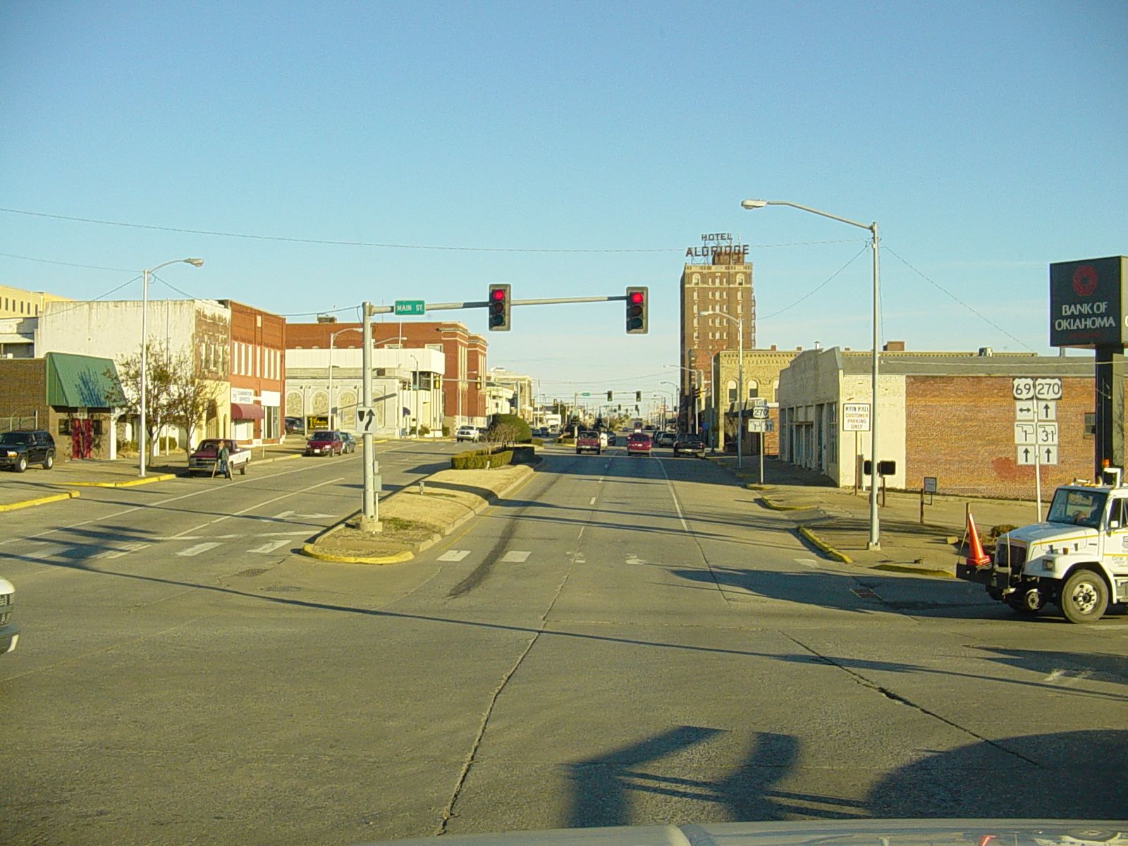 McAlester, OK skyline and downtown view near Downtown McAlester