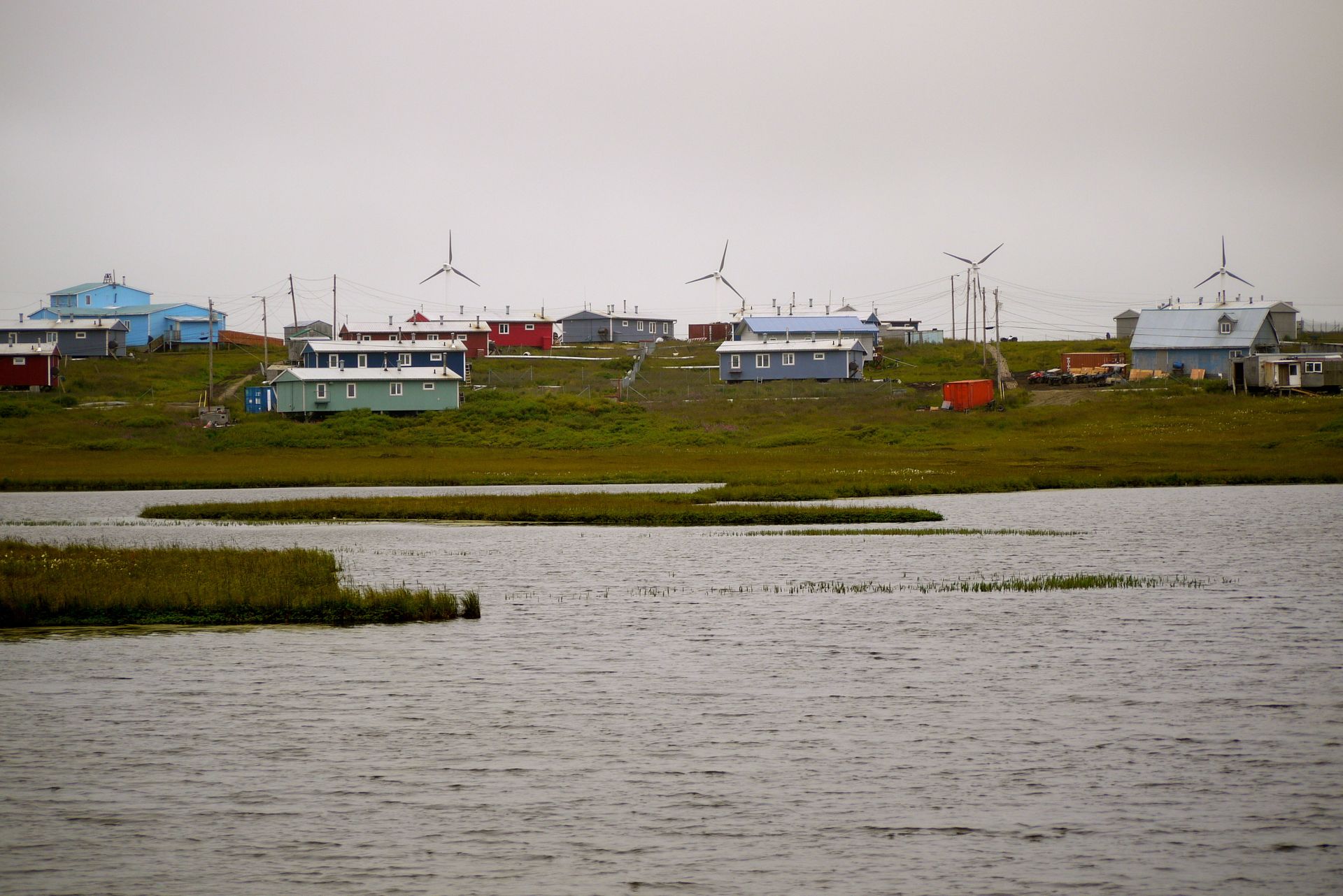 Chevak, AK skyline and downtown view near Downtown