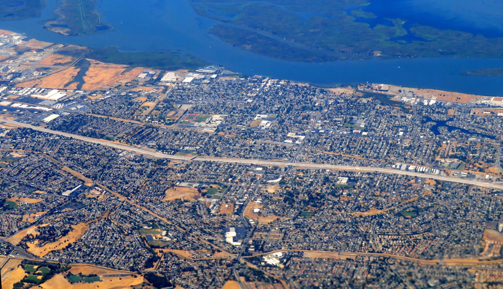 Antioch, CA skyline and downtown view near Rivertown