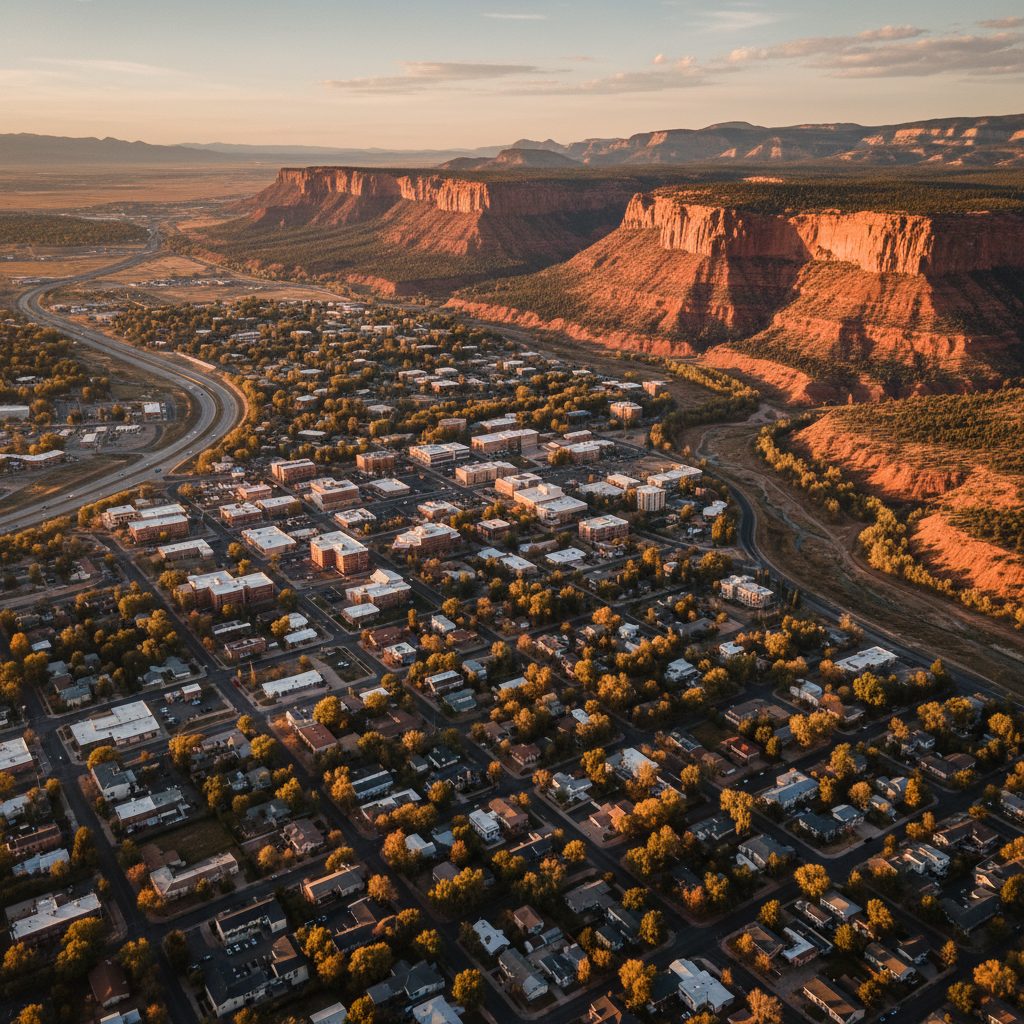 Cedar City, UT skyline and downtown view near Downtown Cedar City