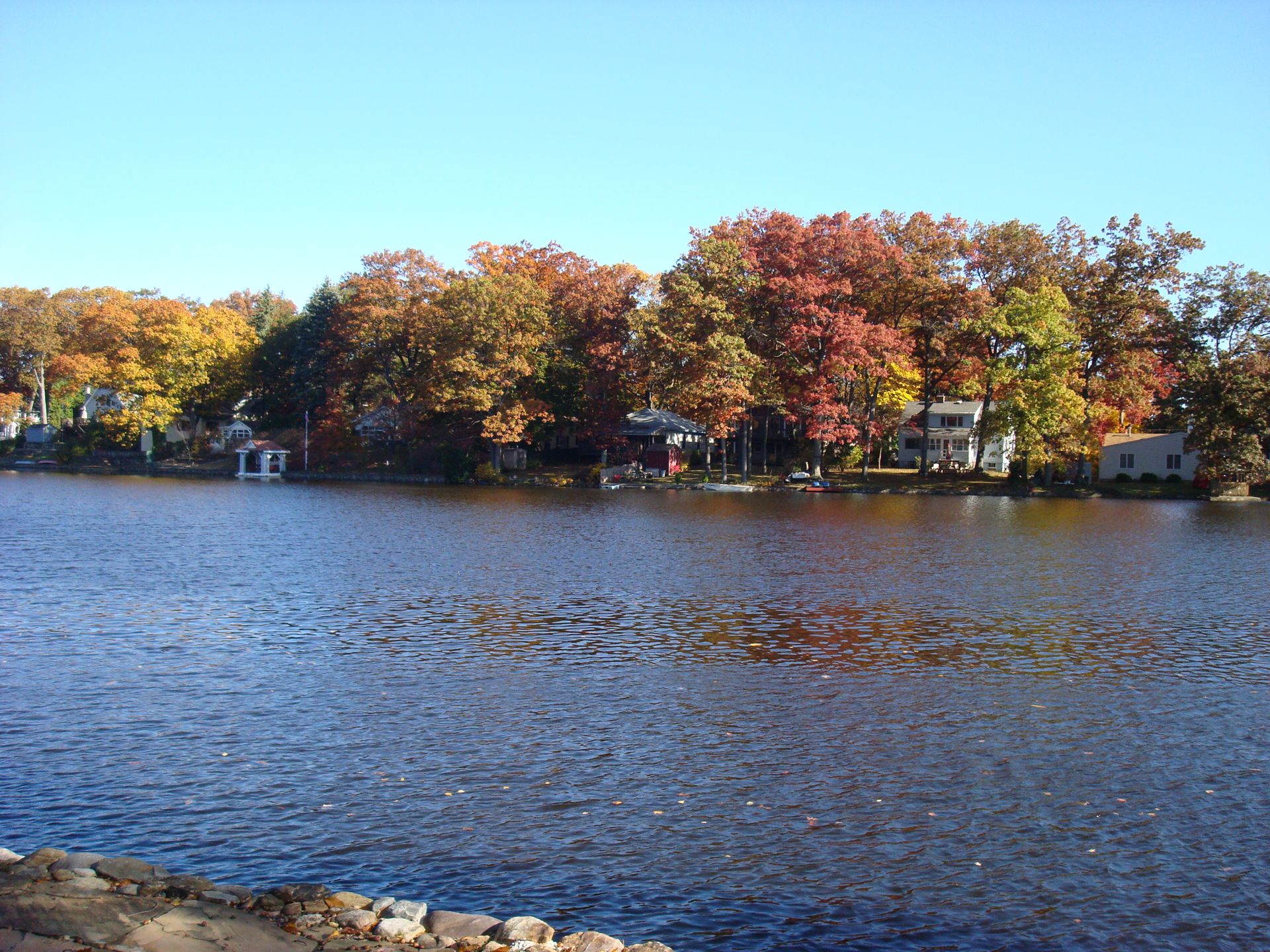 Parsippany-Troy Hills, NJ skyline and downtown view near Lake Hiawatha
