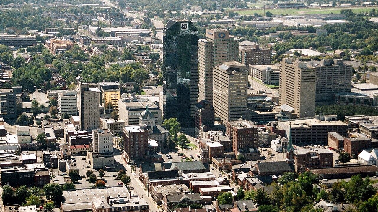 Lexington, KY skyline and downtown view near Louisville NuLu