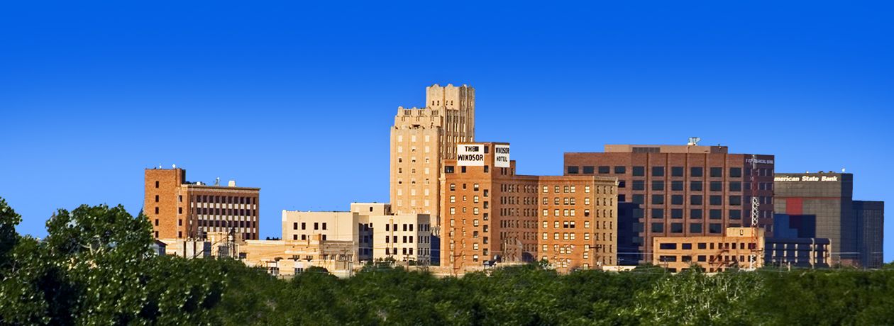 Abilene, TX skyline and downtown view near Downtown Abilene