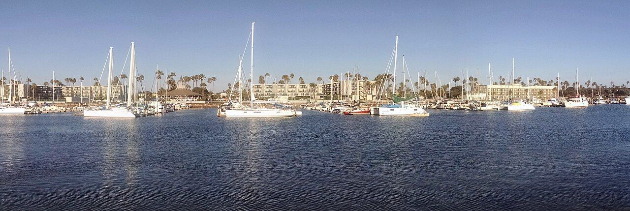 Oxnard, CA skyline and downtown view near Downtown Oxnard