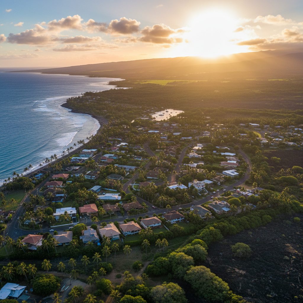 Kalaoa, HI skyline and downtown view near Kona Palisades