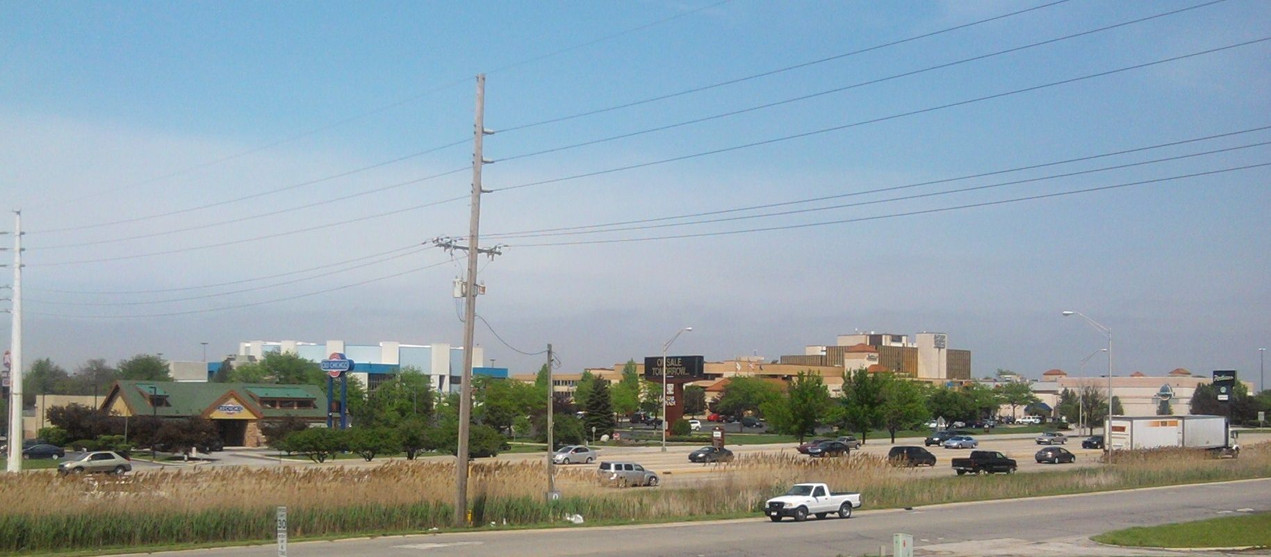 Merrillville, IN skyline and downtown view near Broadway commercial corridor