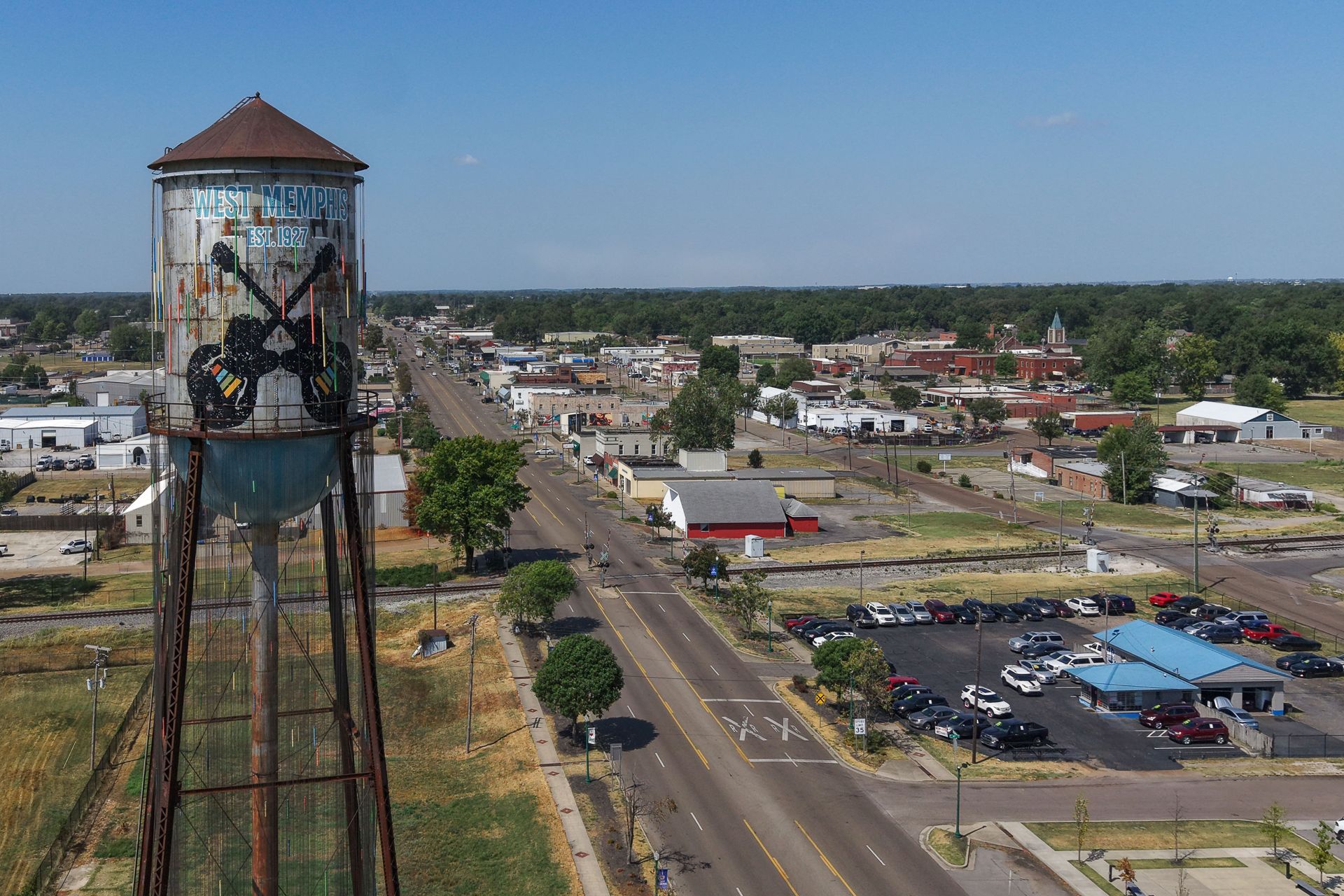 West Memphis, AR skyline and downtown view near Downtown West Memphis