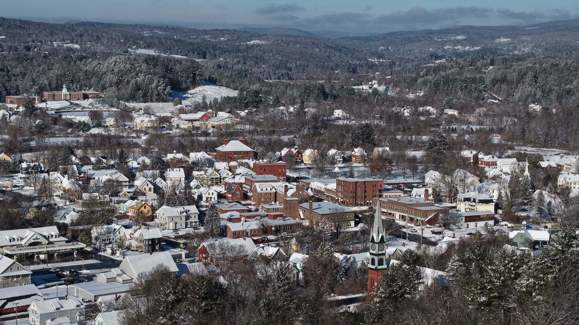 Lyndon, VT skyline and downtown view near Lyndonville