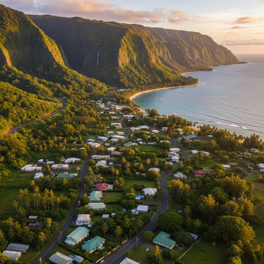 Halawa, HI skyline and downtown view near Halawa Valley