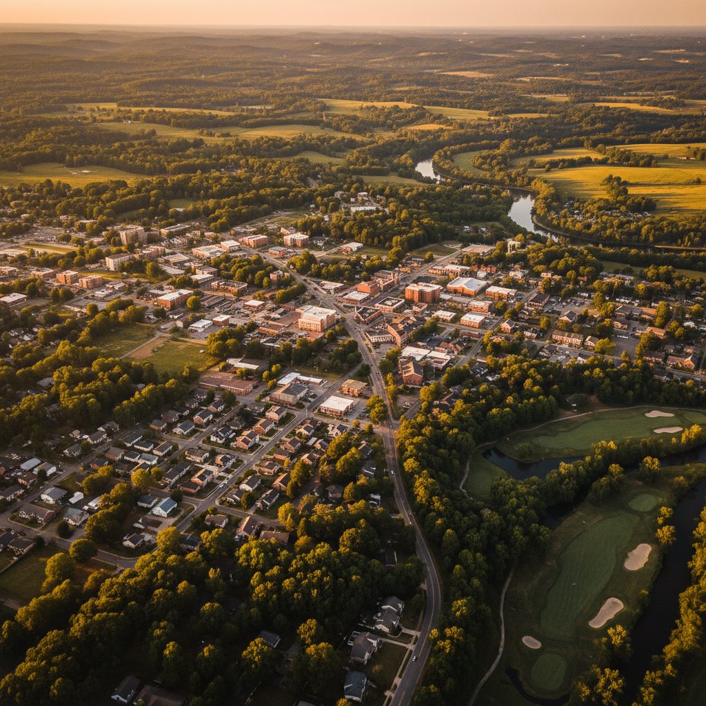 Pelham, AL skyline and downtown view near Ballantrae