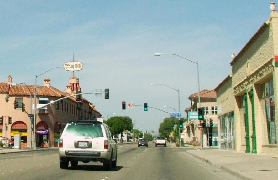 Tracy, CA skyline and downtown view near Downtown Tracy