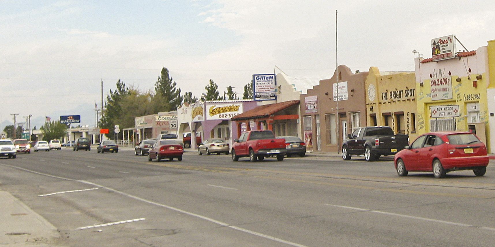 Anthony, NM skyline and downtown view near Downtown Anthony