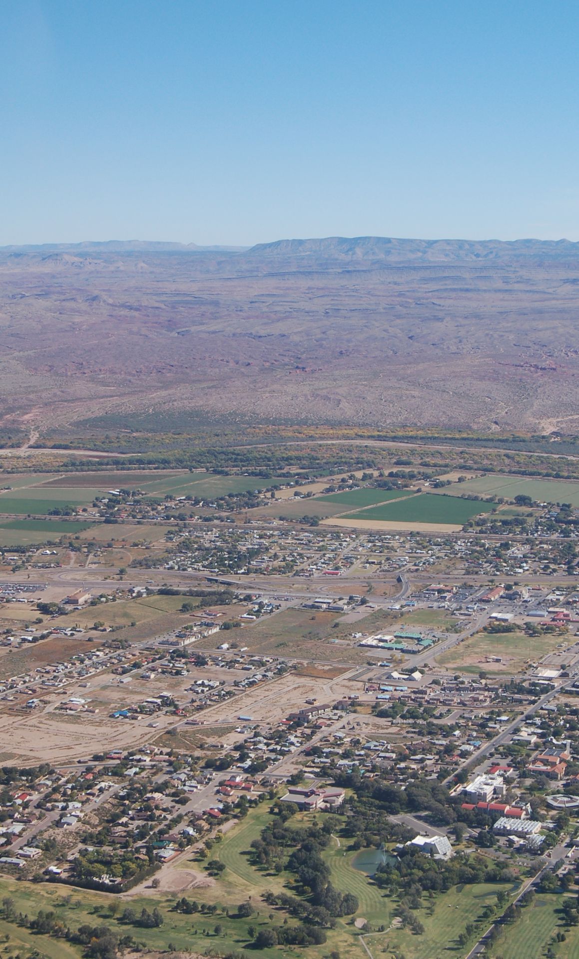Socorro, NM skyline and downtown view near Downtown Socorro