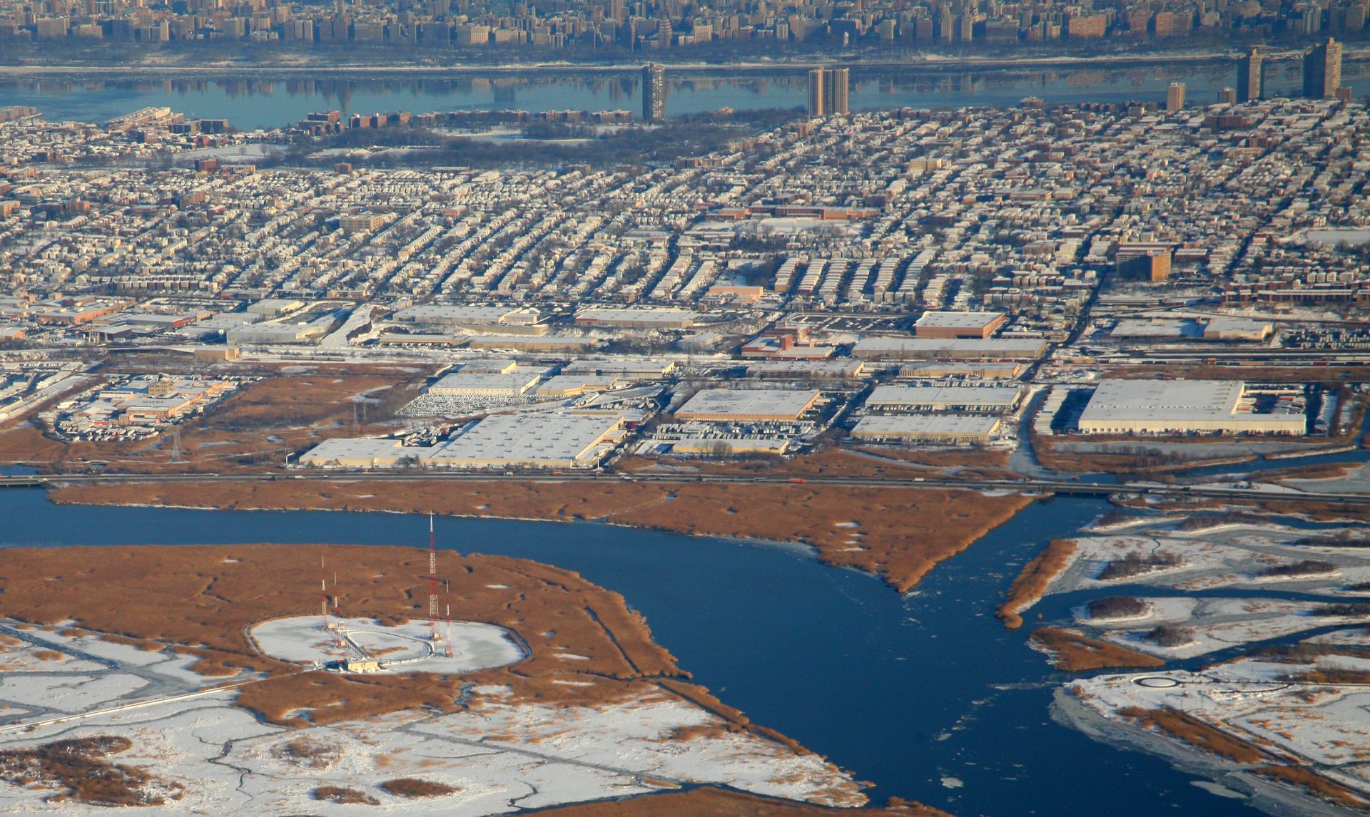 North Bergen, NJ skyline and downtown view near Woodcliff