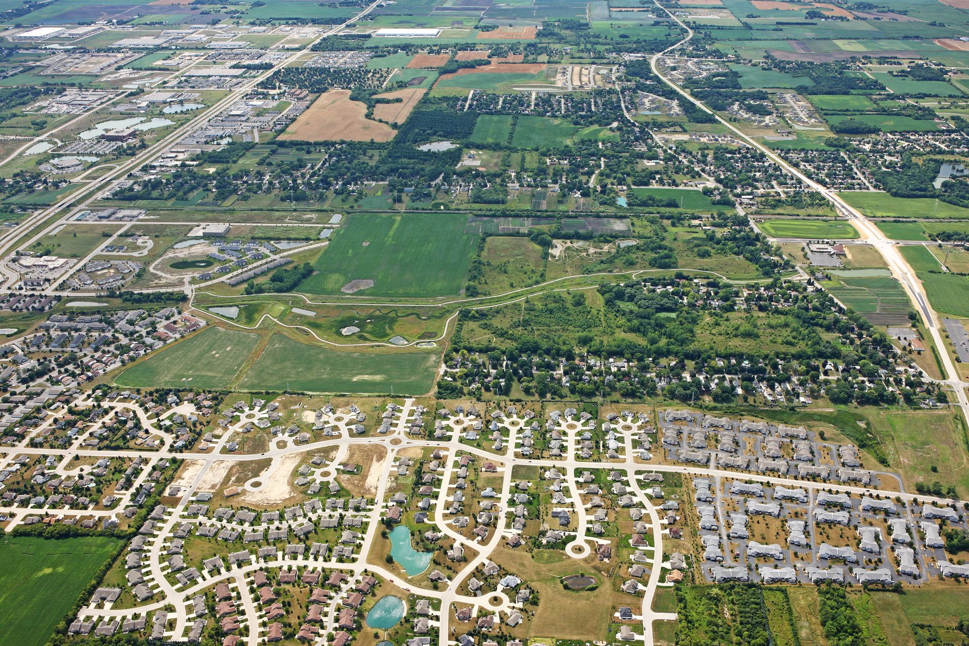 Mount Pleasant, WI skyline and downtown view near Wisconn Valley