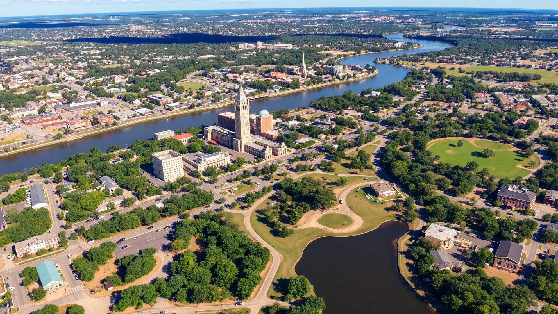 Albany, GA skyline and downtown business district