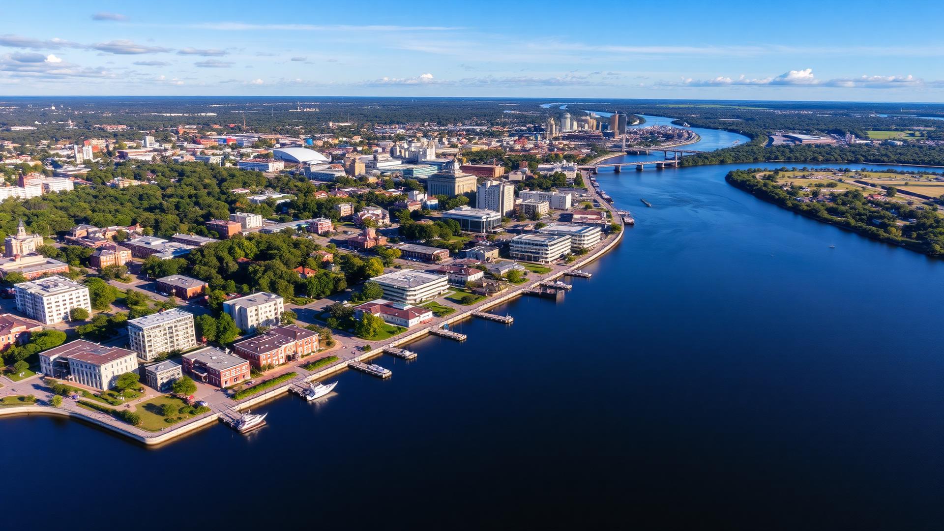 Augusta, GA skyline and downtown business district