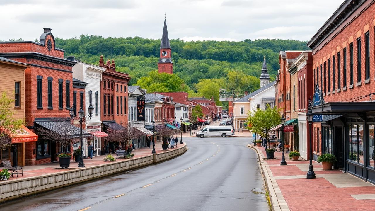 Baldwinsville, NY skyline and downtown business district
