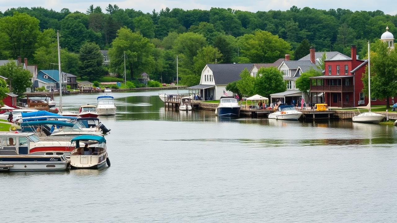 Brewerton, NY skyline and downtown business district