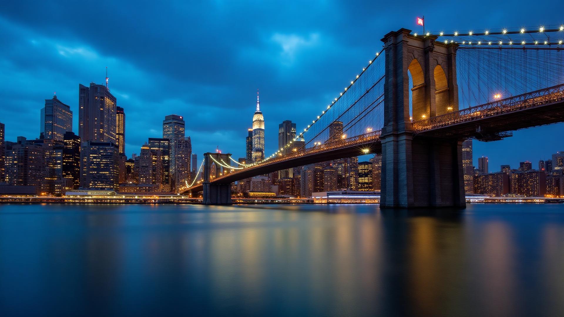 Brooklyn, NY skyline and downtown business district