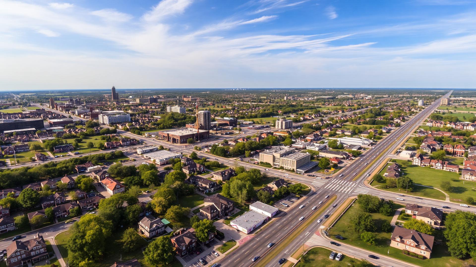 Cicero, IL skyline and downtown business district