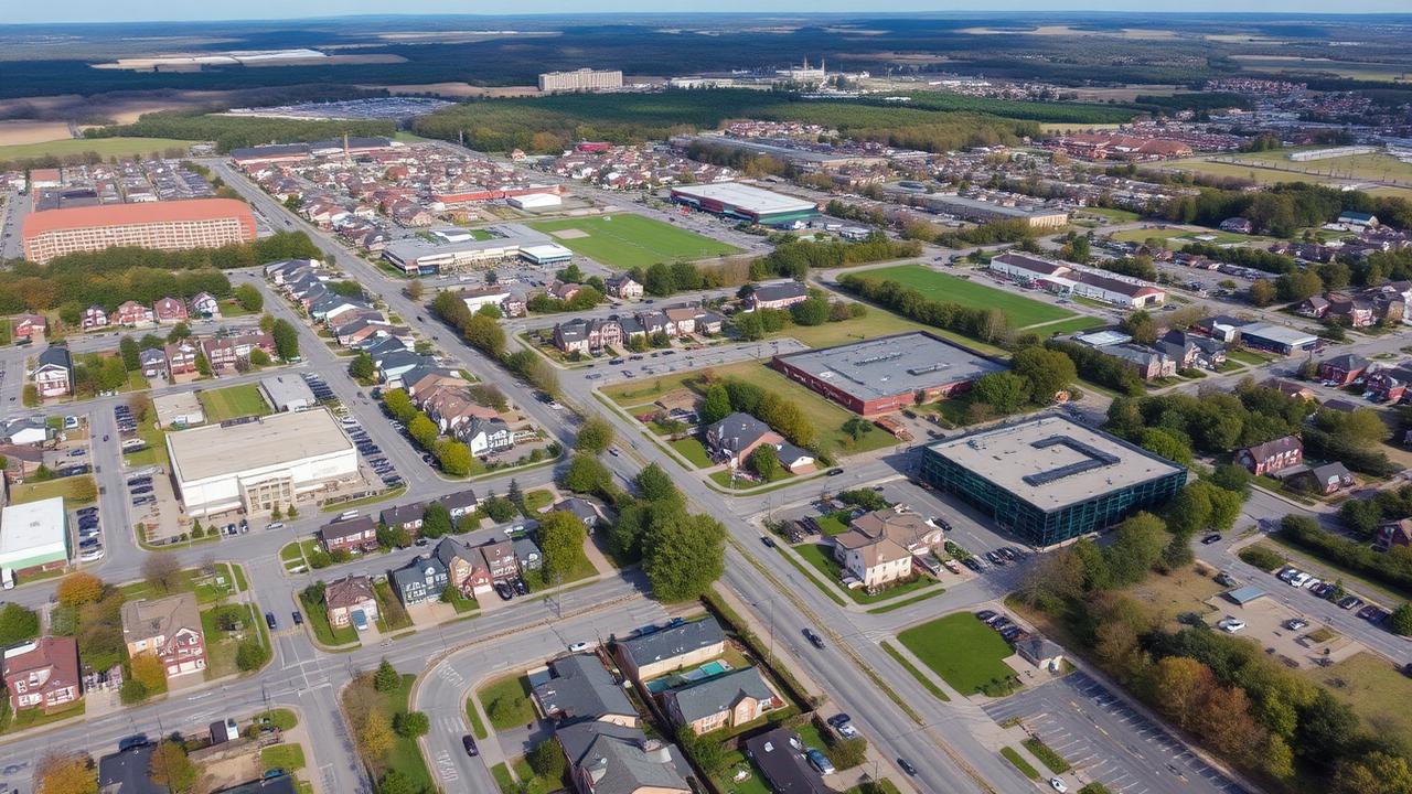 Clay, NY skyline and downtown business district
