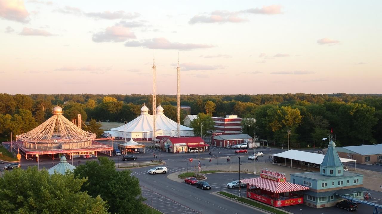 Geddes, NY skyline and downtown business district