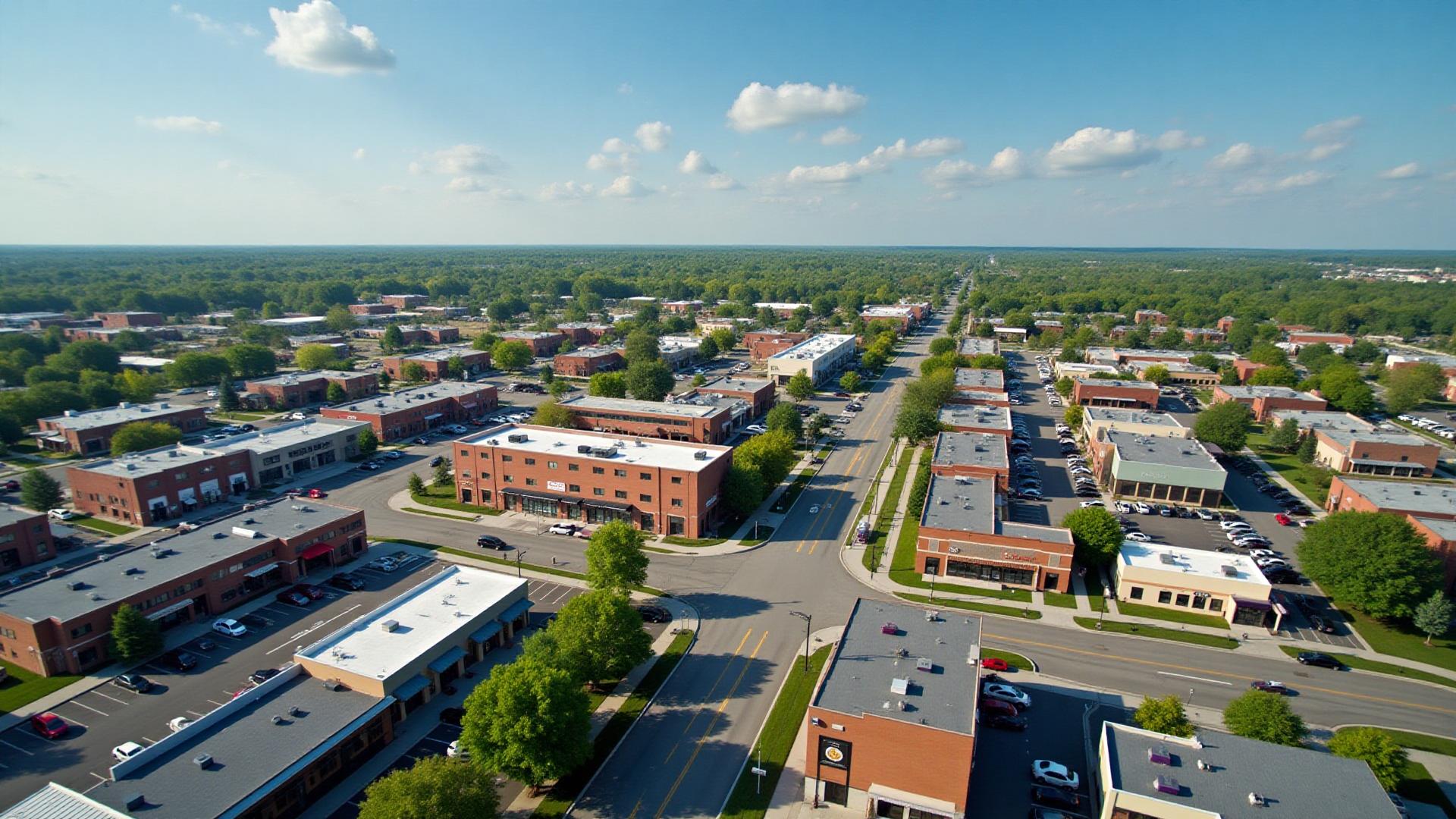 Greece, NY skyline and downtown business district