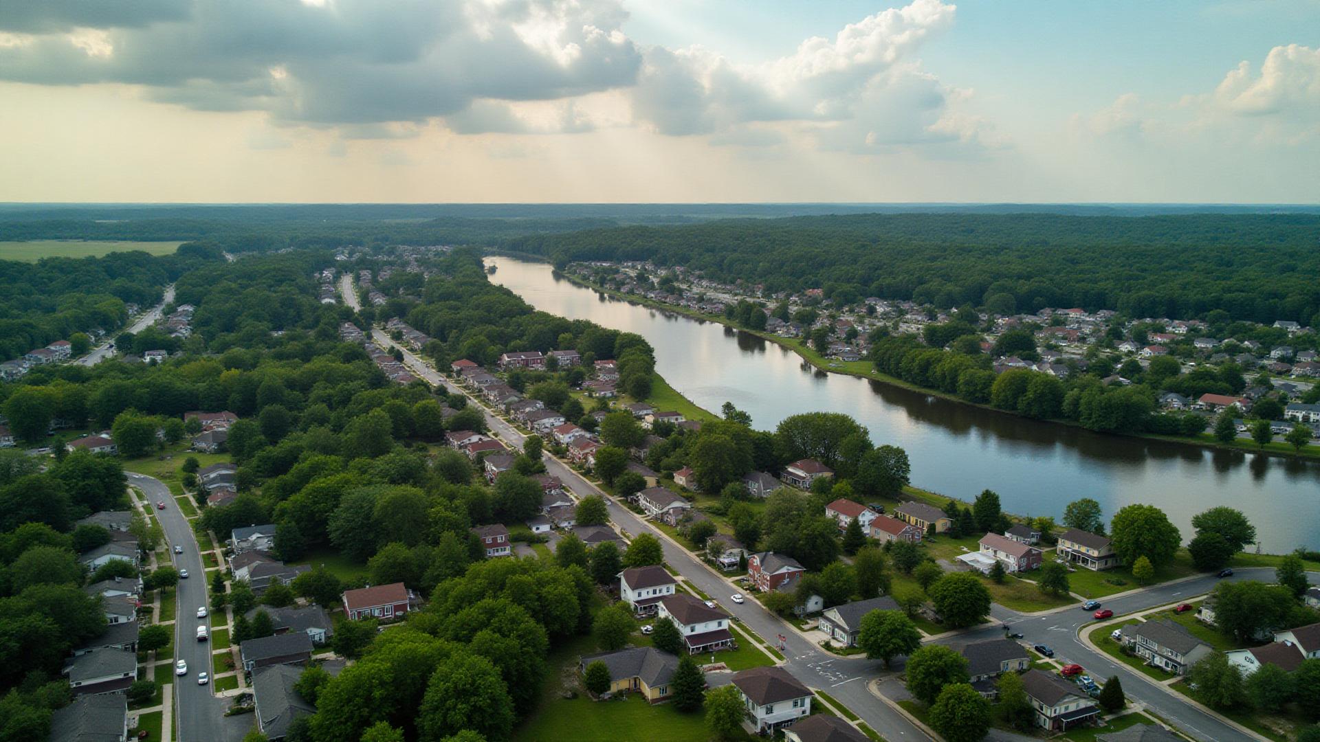 Halfmoon, NY skyline and downtown business district
