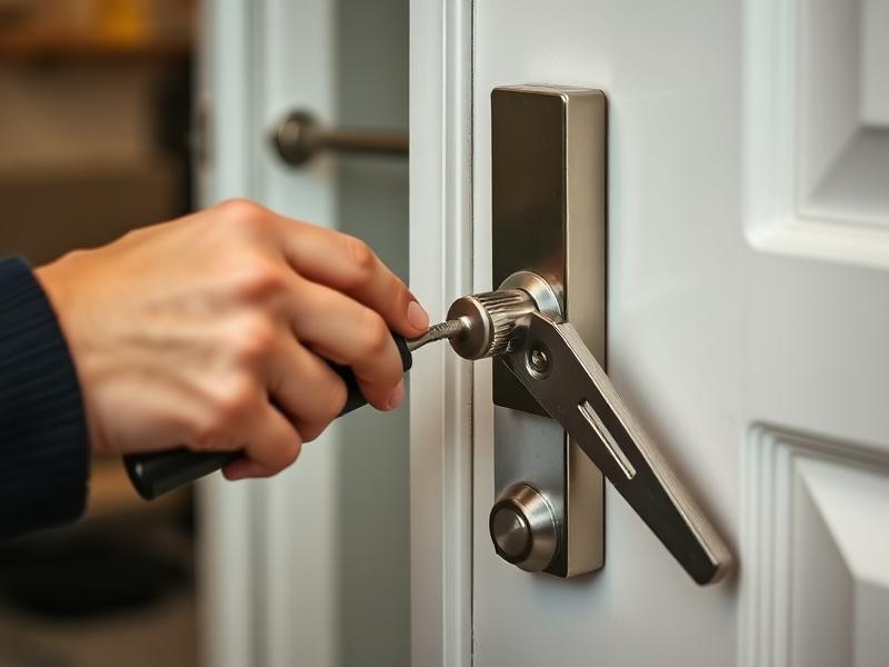Dover locksmith SEO keyword targeting - Professional locksmith working on door lock