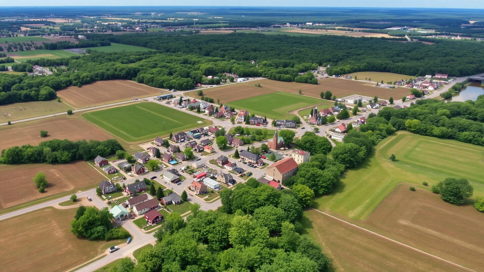 Lyons, NY skyline and downtown business district