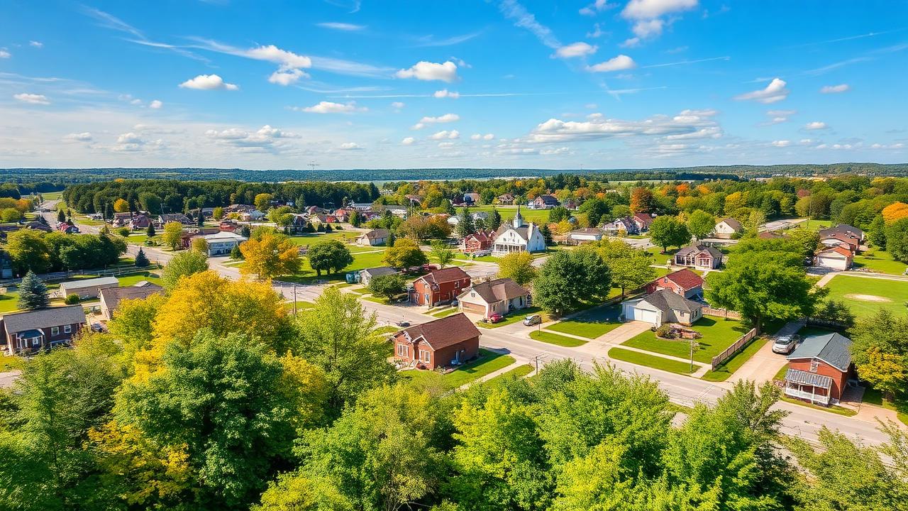 Lysander, NY skyline and downtown business district