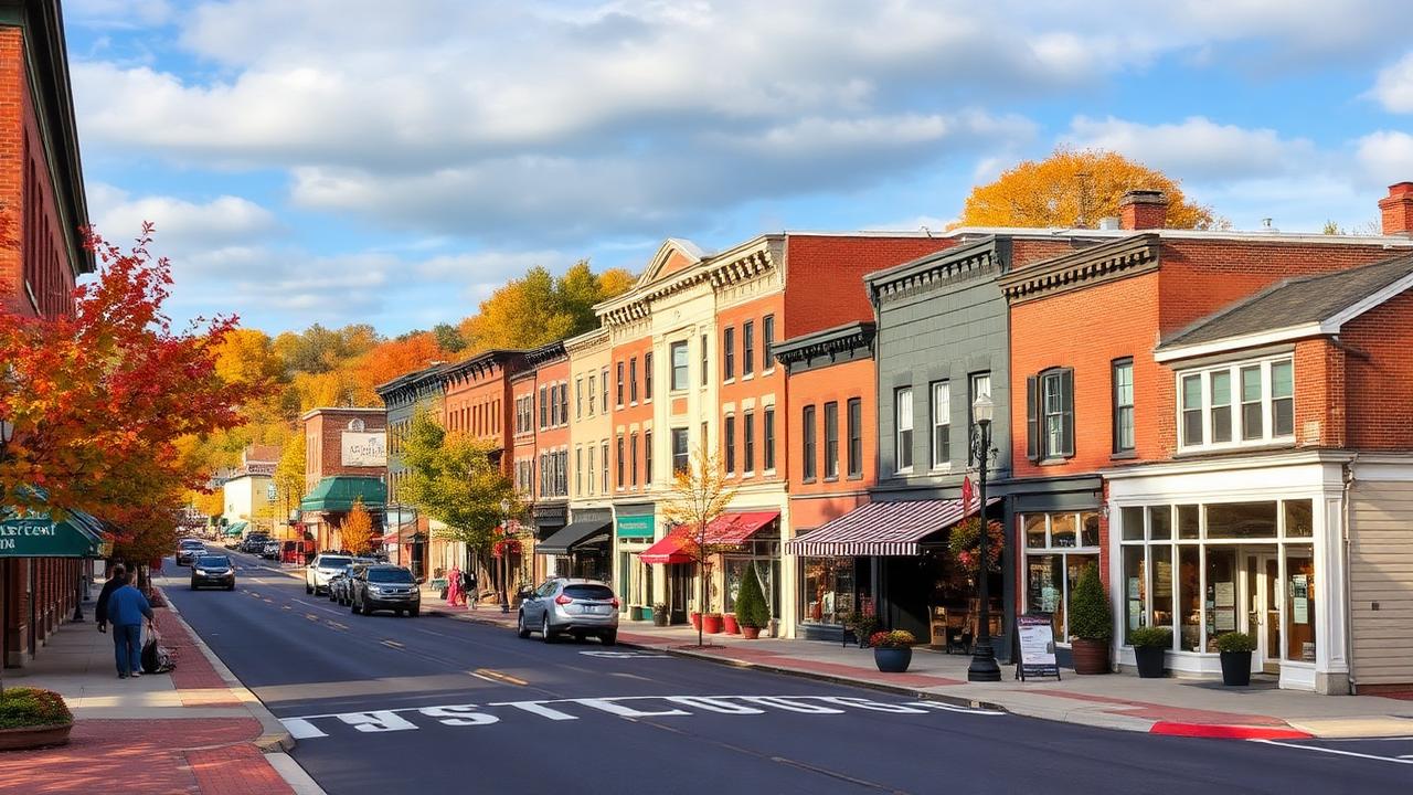 Manlius, NY skyline and downtown business district