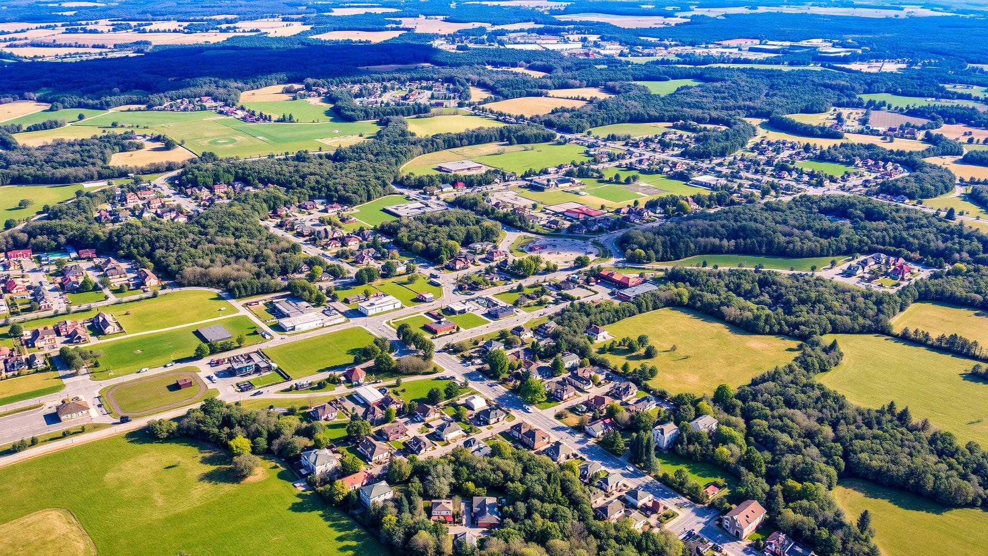 Marcy, NY skyline and downtown business district