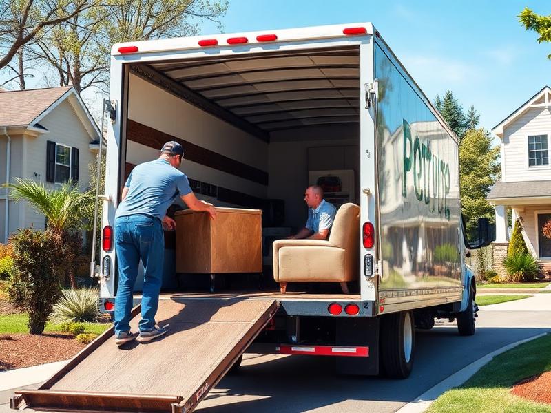 Mitchell mover SEO keyword targeting - Professional moving company loading furniture