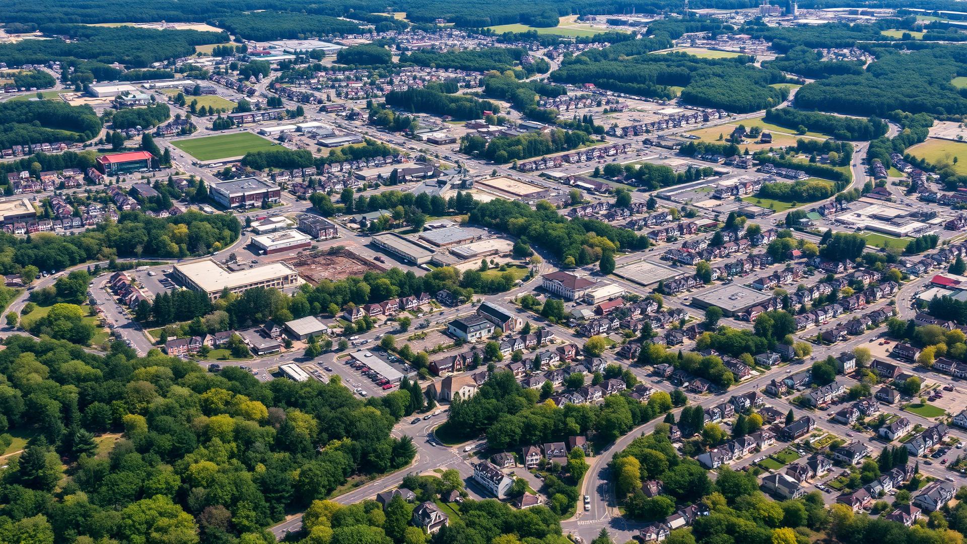 Nanuet, NY skyline and downtown business district