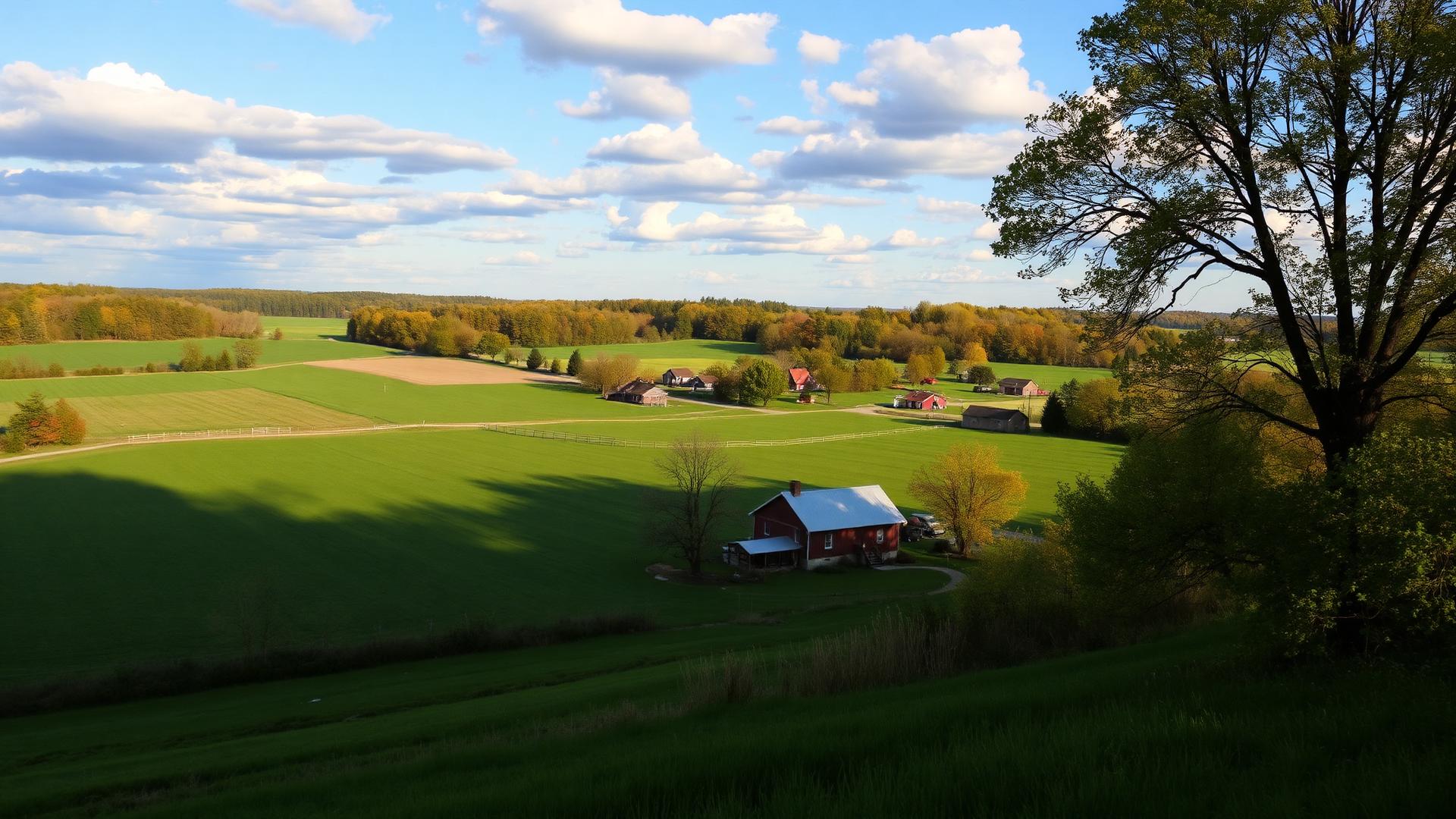 Newstead, NY skyline and downtown business district